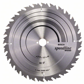 Lame de scie circulaire Speedline Wood 315x30mm T28 Bosch Speedline Wood