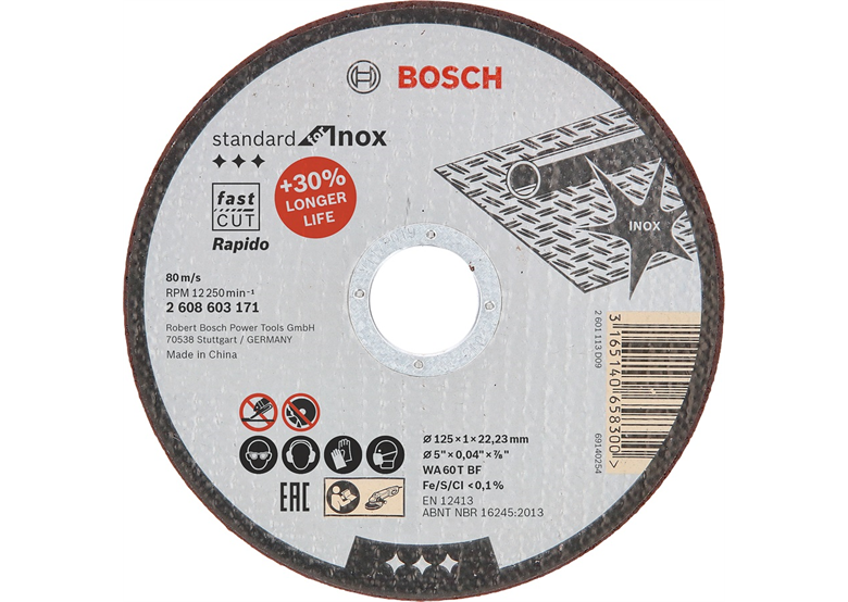 Disque à tronçonner  Standard for Inox Bosch Standard for Inox Rapido