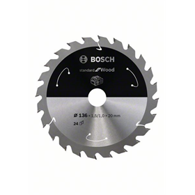 Lame de scie circulaire 136x20mm, 24 Bosch Standard for Wood