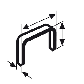 Agrafe à fil plat de type 57 Bosch typ 57 10,6 x 1,25 x 10 mm