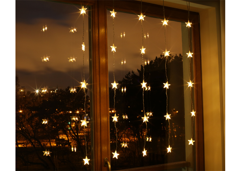 Lumières de Noël pour l'intérieur LED rideau étoile multicouleur Bulinex 21-618