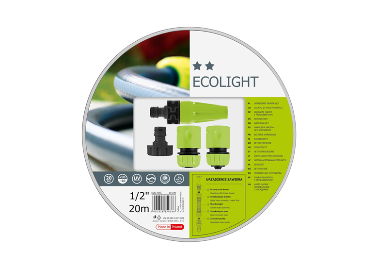 Ensemble d'arrosage Ecolight 20m 1/2" Cellfast 10-190