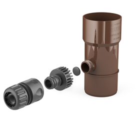 Collecteur d'eau de pluie pour gouttièree 110mm marron Cellfast C 63-202