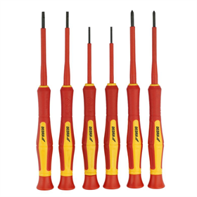 Jeu de tournevis isolés de précision 6 pcs. Dedra 06B040