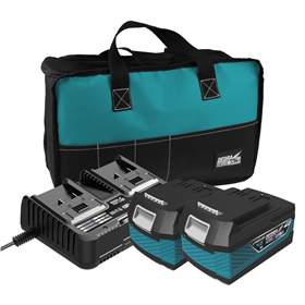 Kit 18V: batterie 2x 4,0Ah DED7034 + chargeur DED7038 Dedra DED7030G04