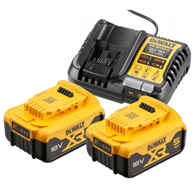 Chargeur et 2 batteries 18V 5.0Ah DeWalt DCB1104P2
