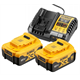 Chargeur et 2 batteries 18V 5.0Ah DeWalt DCB1104P2