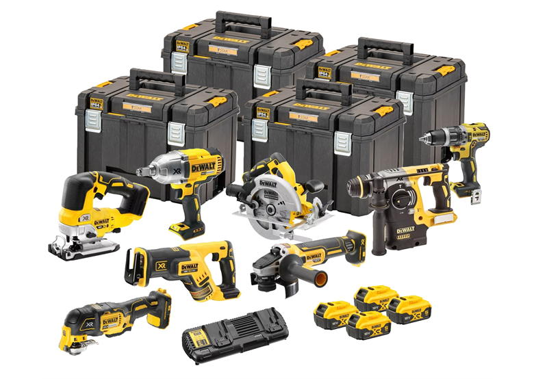 Ensemble d'outils sans fil 18V DeWalt DCK865P4T 4x5.0Ah