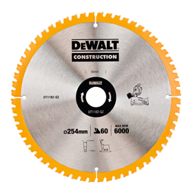 Lame de scie à bois 254 x 60 dents DeWalt DT1182