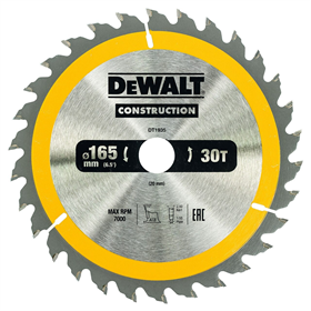 Lame de scie circulaire 165x20mm 30T DeWalt DT1935-QZ