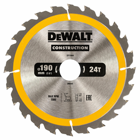 Lame de scie circulaire 190x30mm 24T DeWalt DT1944-QZ