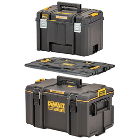 Lot de deux coffrets avec adaptateur DeWalt TOUGHSYSTEM DWST08017-9