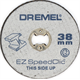 Jeu de disques à tronçonner 38mm, 1,25mm EZ SpeedClic 12pcs Dremel 2615S456JD