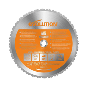 Lame de scie polyvalente TCT RAGE 355mm / 36 dents Evolution EVO-355-MULTI