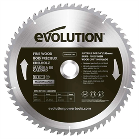 scie à dents de 255 mm Evolution EVO-FW255TCT-60