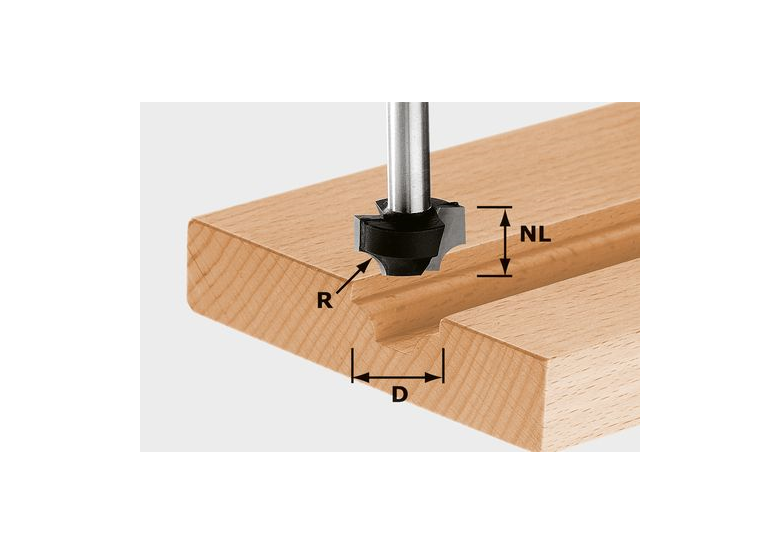 Fraise quart de rond Festool HW S8 D17/R3