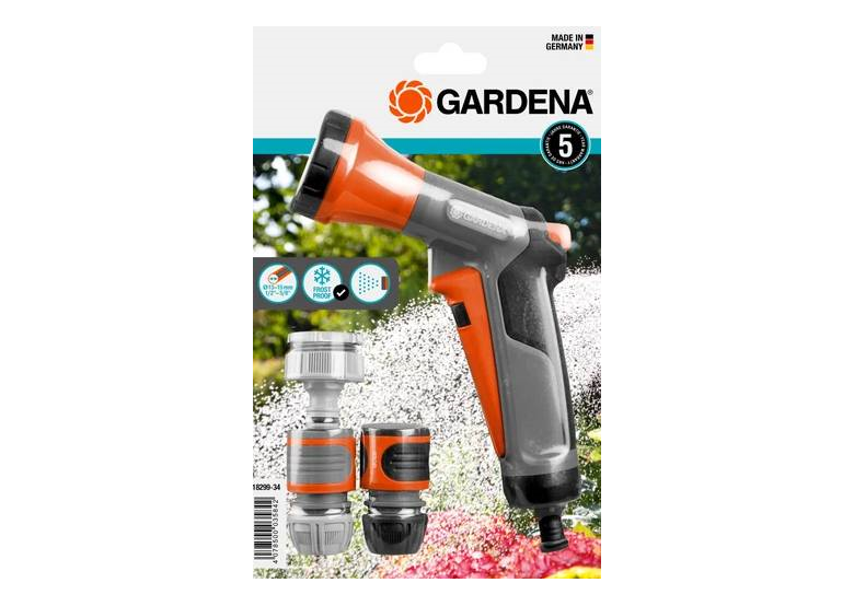 Ensemble avec arroseur à pistolet 1/2"-5/8" Gardena Classic
