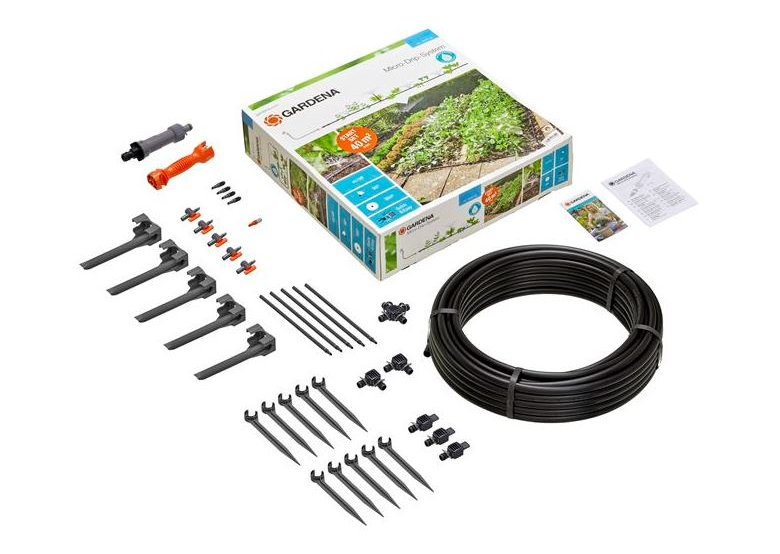 Kit d'arrosage goutte-à-goutte pour massifs et potagers Gardena Micro-Drip-System
