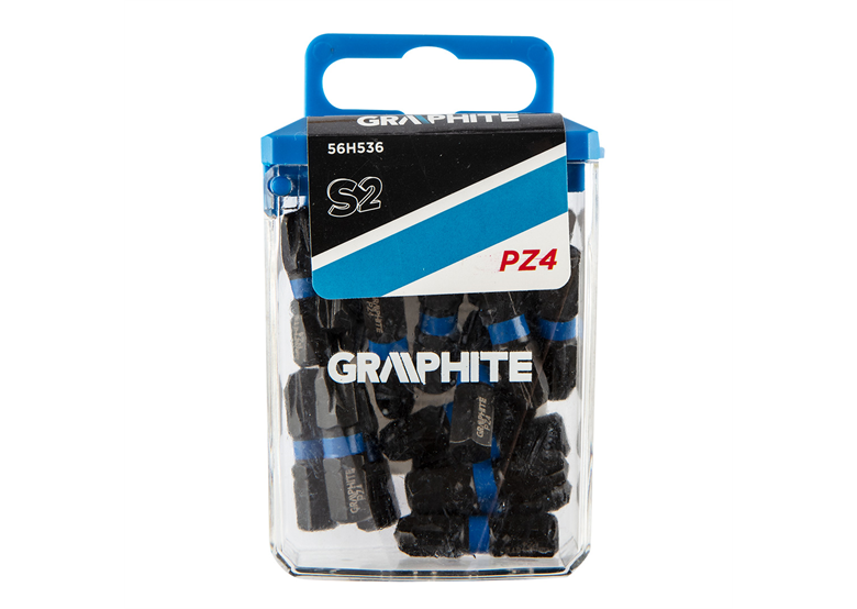 Embouts de vissage à chocs PZ4x25mm, 25pcs Graphite 56H536