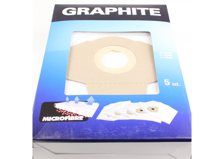 Sacs en papier pour l'aspirateur industriel 59G607 5 pièces Graphite 59G607-145