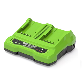 Chargeur à double emplacements 24V 2A Greenworks G24X2UC2