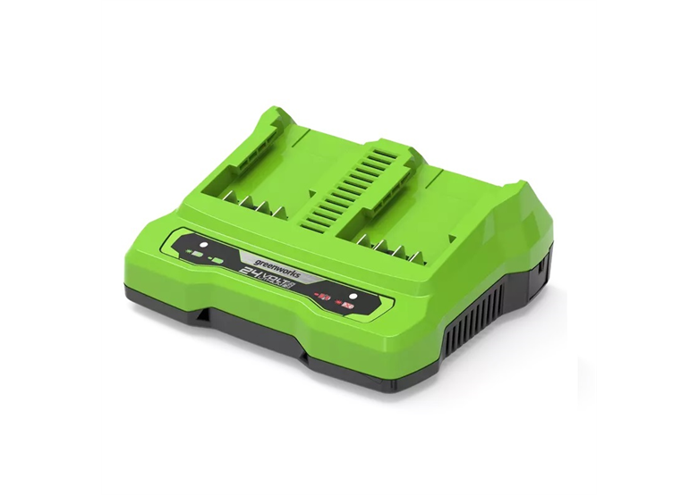 Chargeur à double emplacements 24V 2A Greenworks G24X2UC2