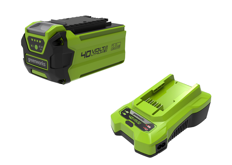 Batterie 40 V 2,0 Ah avec chargeur Greenworks GSK40B2