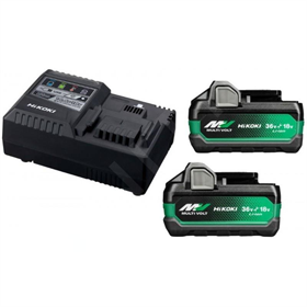 Deux batteries MultiVolt 36/18 V, 4,0/8,0 Ah Hikoki BSL36B18X x 2