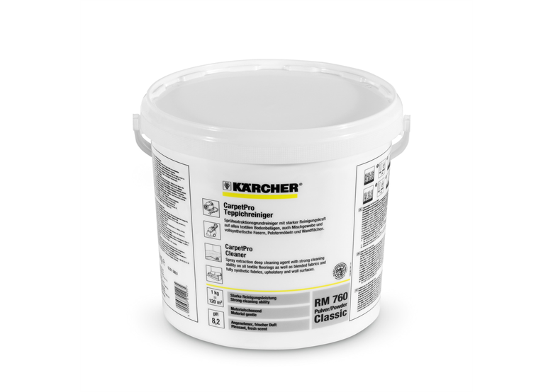 Détergents poudre press pour nettoyage par injection/extraction 10kg Kärcher CarpetPro RM 760 Classic