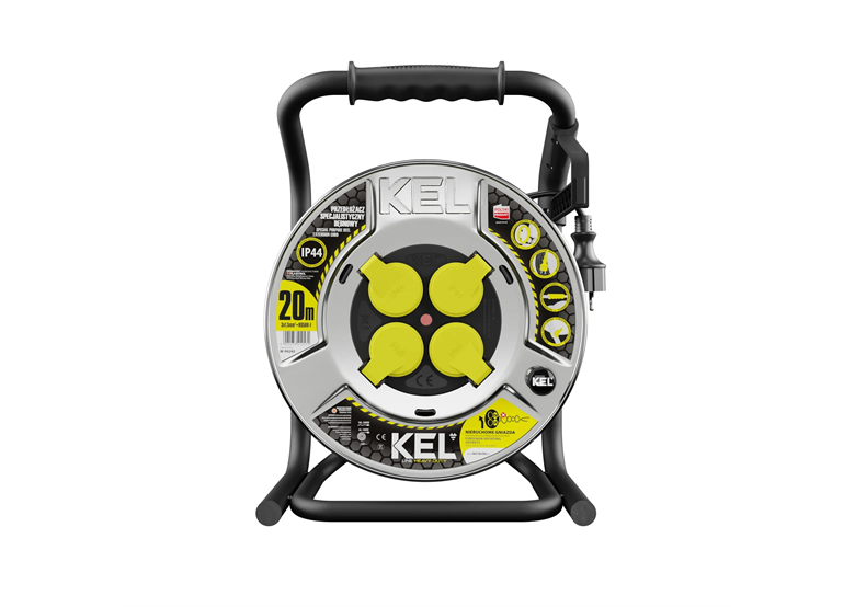 Rallonge électrique avec enrouleur KEL PB-HEAVY/D/K/3X1,5/H05RR-F-czarny