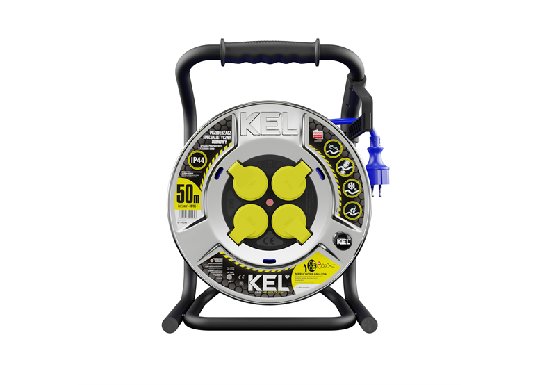 Rallonge électrique spécialisée avec enrouleur HAEVY LINE 3x 2,5 KEL  PB-HEAVY/D/K//3X2,5/H07BQ-F-niebieski