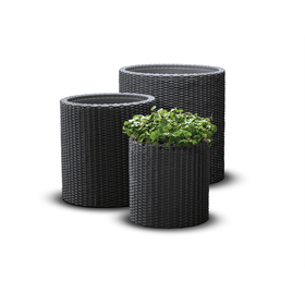 Ensemble pots de fleurs extérieur Keter Cylinder 230217