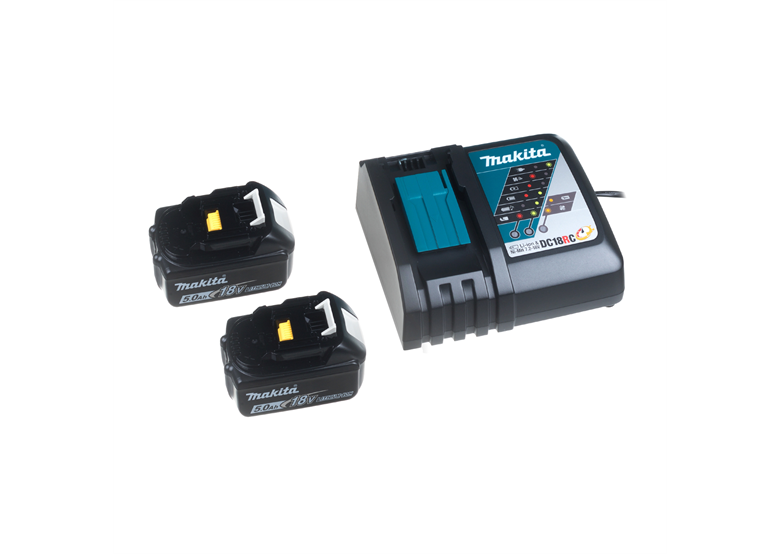 2 Batteries 18V 5,0Ah et chargeur Makita 197570-9