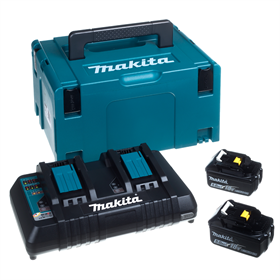Batterie 18V 5,0Ah (2 pcs.) + chargeur Makita 197629-2