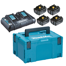 Batteries 18V 6,0Ah (4pcs) et chargeur Makita 198091-4