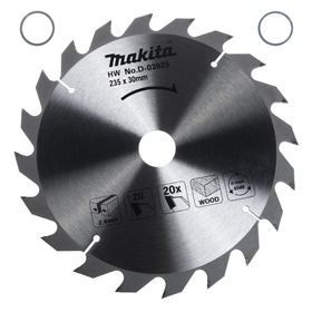 Disque à bois HM 235x30mm T20 Makita D-03925
