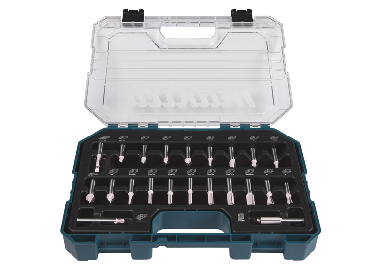 Coffret de 22 fraises à rainurer 8mm Makita D-74784