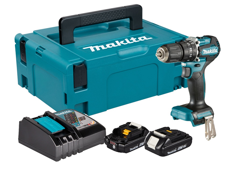 Perceuse-visseuse à percussion Makita DHP487RAJ 2x2.0Ah