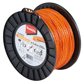 Fil nylon hélicoïdal pour débroussailleuse à batterie 2,4mm/225m Makita E-01812