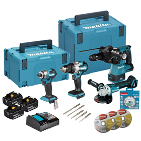 Ensemble d'outils 18V Makita LXT DLX4196JX1 3x5.0Ah