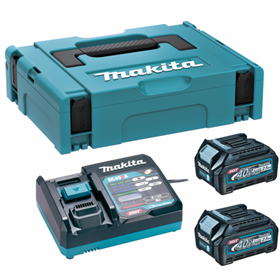 Set énergie Makita XGT 2xBL4025+DC40RA