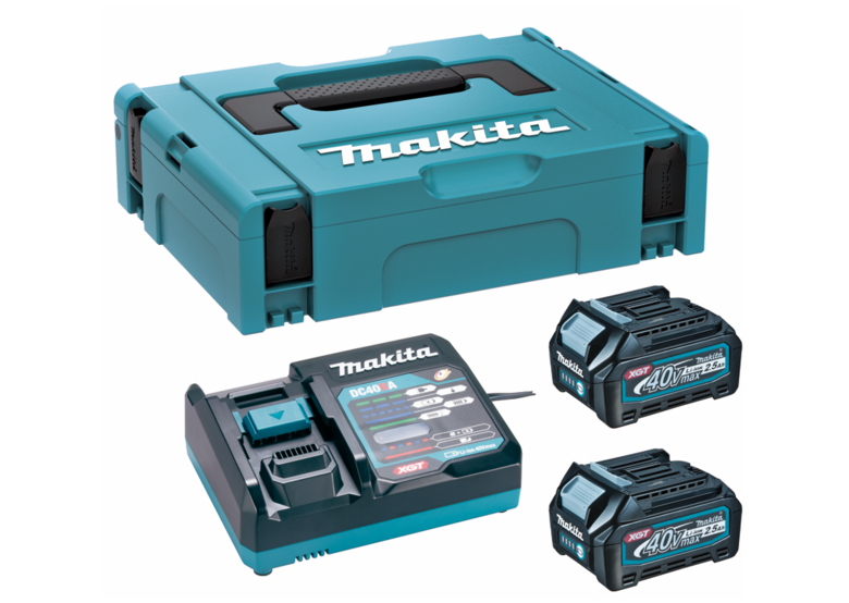 Set énergie Makita XGT 2xBL4025+DC40RA