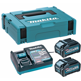 Set énergie Makita XGT 2xBL4040+DC40RA