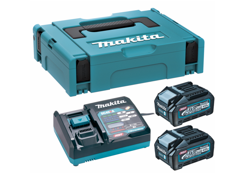 Set énergie Makita XGT 2xBL4040+DC40RA