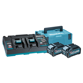 Set énergie Makita XGT 2xBL4040+DC40RB