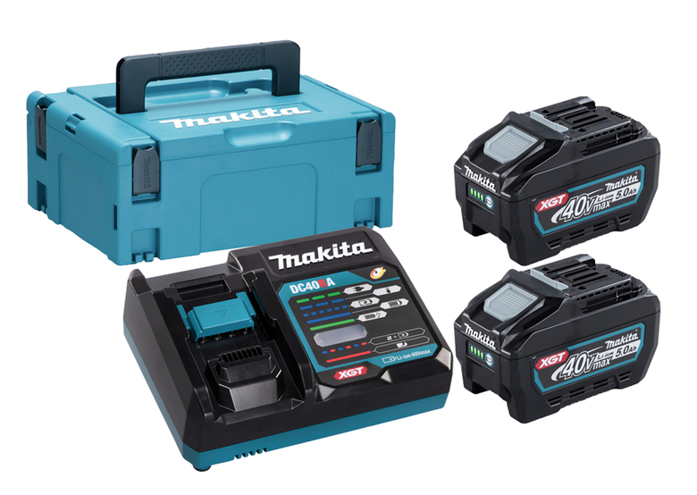 Set énergie Makita XGT 2xBL4050F+DC40RA