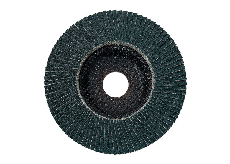 Plateau de ponçage lamellaire 125 × 22,2 mm, P40, zircone, oblique Metabo 624275000