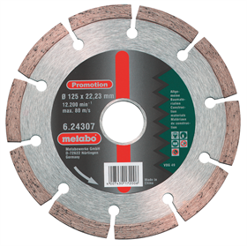 Disque diamant 125x22,23mm Promotion Metabo 624307000