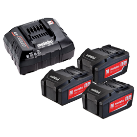 Kit de 3 batteries 18V Li-Ion 5.2Ah et chargeur ASC 30-36V Metabo 685048000