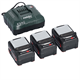 Batterie 18V 4.0Ah (3 pcs.) + chargeur Metabo 685049000